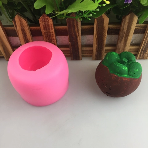3D Mangistan Vorm Siliconen Vorm Fruit Mousse Cake Chocolade IJs Decoratie DIY Handgemaakte Zeep Gips Bakbenodigdheden