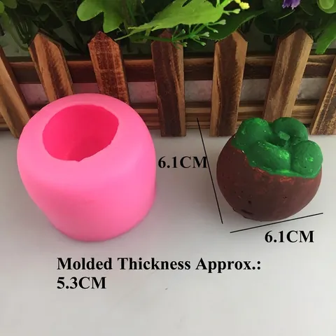 3D Mangistan Vorm Siliconen Vorm Fruit Mousse Cake Chocolade IJs Decoratie DIY Handgemaakte Zeep Gips Bakbenodigdheden