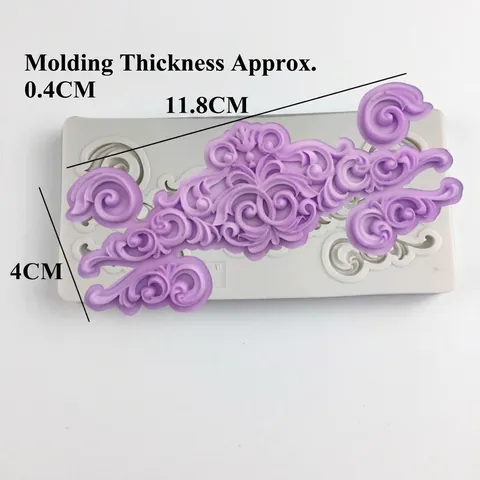Barock Rollenrelief Silikonform Für Fondant Kuchen Dekoration Schokoladenrand DIY Handgemachtes Backwerkzeug Vintage Totemform