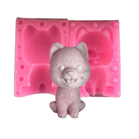 Süße Hundeform Silikonform Für DIY Handgefertigte Aroma-Steine Fondant Kuchen Schokolade Seife 3D Welpen Tierform