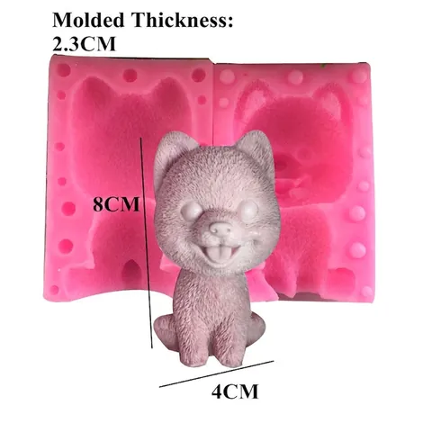 Süße Hundeform Silikonform Für DIY Handgefertigte Aroma-Steine Fondant Kuchen Schokolade Seife 3D Welpen Tierform