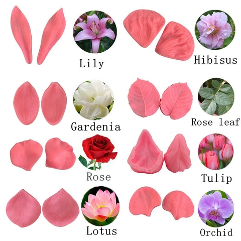 Rosa Silikon Blatt Blumenblatt Fondant Form Für Kuchendekoration Handgefertigte Seife Ton Prägewerkzeug Backzubehör