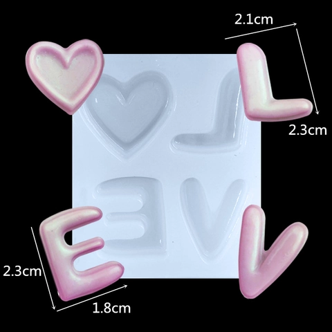 Siliconen LOVE Hartvormige Vorm Voor Handgemaakte Zeep Bakken Taart Koekje Chocolade DIY Handwerk Tool Flexibele Bakvorm