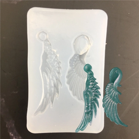 Wing Shape Silicone Mold For DIY Handmade Fondant Cake Decoration Aromatherapy Resin Epoxy Feather Baking Tools
