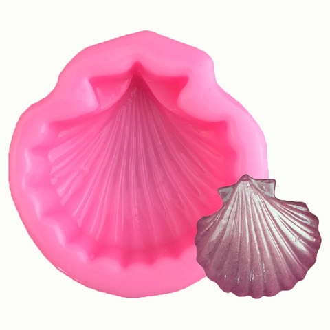 Shell Shape Silicone Fondant Cake Mold Realistic Seashell Texture DIY Chocolate Candy Soap Mold Baking Decoration Tools