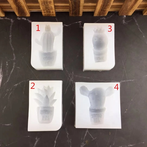 Stampo in Silicone per Cactus e Piante Grasse DIY per Decorazione Torte Fondente Cioccolato Sapone Fatto a Mano Candela Aroma Gesso Resina