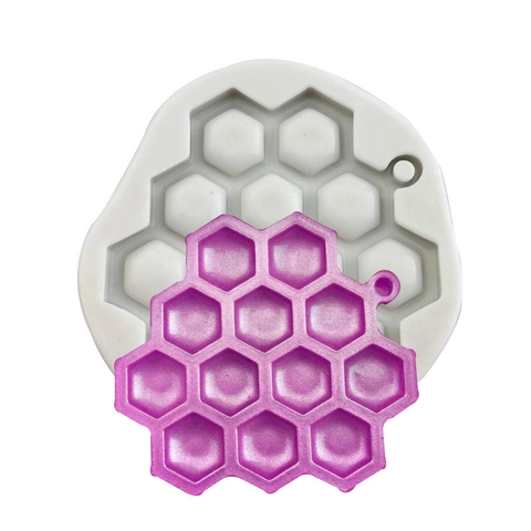 Stampo in Silicone a Nido d'Ape 3D Per Sapone Fatto a Mano Resina Fai-da-Te Esagono Cioccolato Torta Strumenti da Cucina