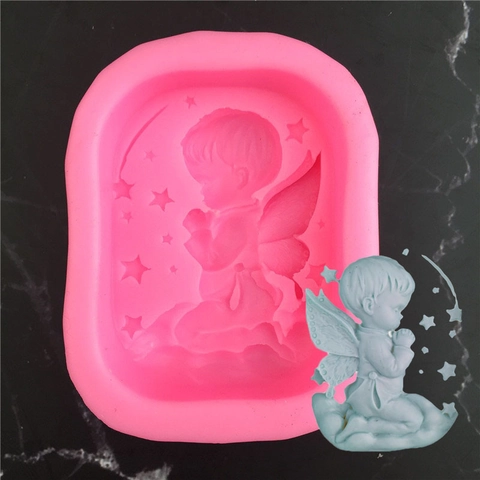 Betender Engel Stern Silikon Fondant Kuchenform DIY Schokolade Seife Harz Handwerk Werkzeug Zum Backen Dekoration Küche