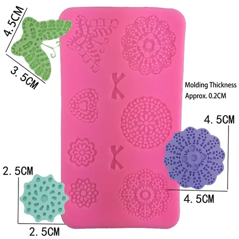 Stampo in Silicone a Forma di Farfalla Cuore Fiore per Decorazione Torte Fondente Cioccolato Fai da Te Strumenti da Forno Rosa