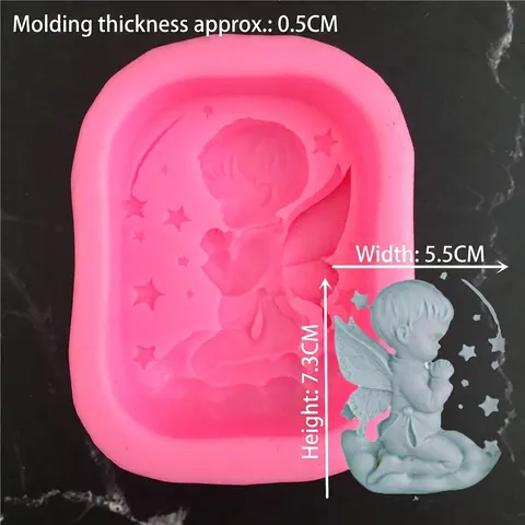 Betender Engel Stern Silikon Fondant Kuchenform DIY Schokolade Seife Harz Handwerk Werkzeug Zum Backen Dekoration Küche