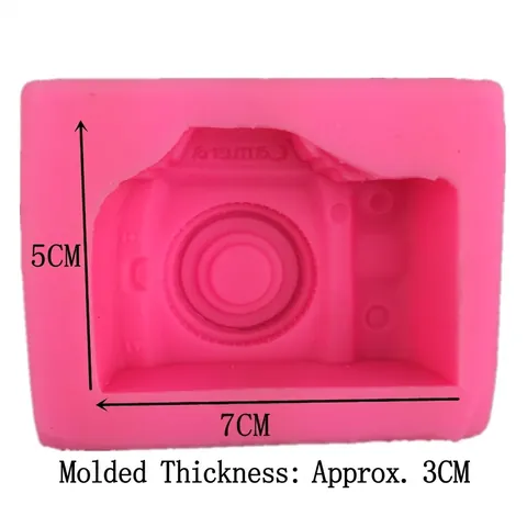 Retro Camera Vormige Siliconen Vorm Roze SLR Camera Fondant Cake Vorm Voor Chocolade Klei Zeep DIY Bakken Gereedschap Keuken