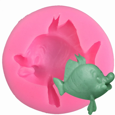 Cartoon Fisch Silikonform Für Fondant Tortendekoration Handgemachte Schokolade DIY Backwerkzeuge Zuckerhandwerk Harzform