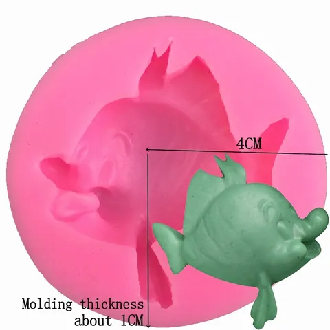Cartoon Fisch Silikonform Für Fondant Tortendekoration Handgemachte Schokolade DIY Backwerkzeuge Zuckerhandwerk Harzform