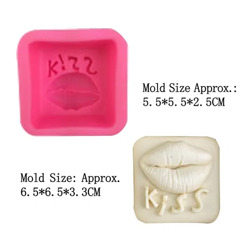 KISS Lippen Silikonform Für Fondant Tortendekoration Handgemachte Seife Kerzenherstellung Kreatives DIY Backwerkzeug