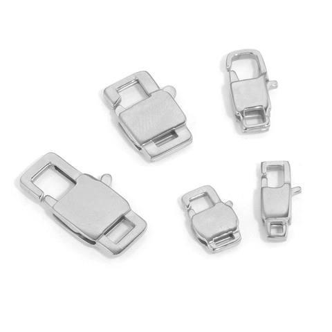 Polished Stainless Steel Lobster Clasp Buckle Necklace Connector DIY Jewelry Making Findings Bag Hook Accessory Clasp