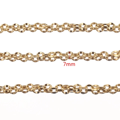 Stainless Steel Lip Link Chain For Jewelry Making Electroplated Mariner DIY Accessory Hip Hop Style Women Fashion Chain