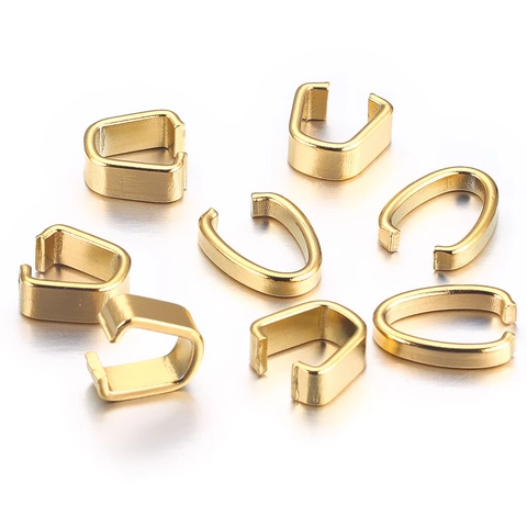 Roestvrij Stalen Hangoogjes Goud Zilver U-Vorm Vierkant Connectoren Voor DIY Ketting Sieraden Maken Accessoires