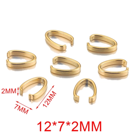 Roestvrij Stalen Hangoogjes Goud Zilver U-Vorm Vierkant Connectoren Voor DIY Ketting Sieraden Maken Accessoires