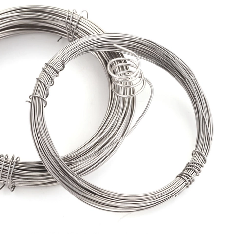 Stainless Steel Solid Wire For DIY Jewelry Making Beading Handcrafted Craft Wire Various Diameters Metallic Silver Tone Accessory