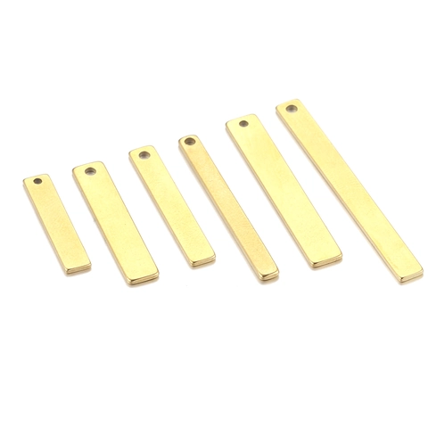 Colgantes de Barra de Acero Inoxidable Placas Rectangulares Grabables Para Creación de Joyas DIY Oro Plata Accesorios