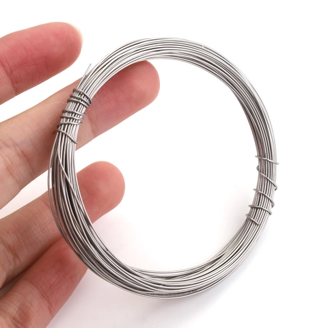 Stainless Steel Solid Wire For DIY Jewelry Making Beading Handcrafted Craft Wire Various Diameters Metallic Silver Tone Accessory