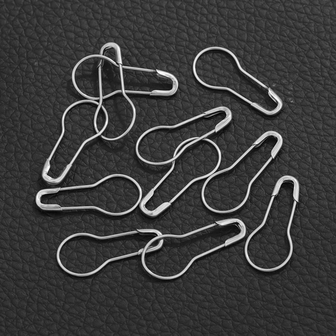 Stainless Steel Bulb Pins Calabash Safety Pins For Clothing Tags DIY Sewing Crafting Accessories Pear Shaped Metal Pins Silver Tone