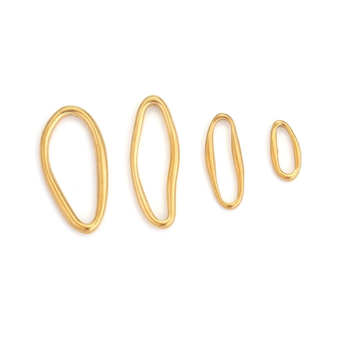 Minimalist Stainless Steel Geometric Irregular Circle Connectors For Earring Jewelry Making DIY Findings High Polish Accessory