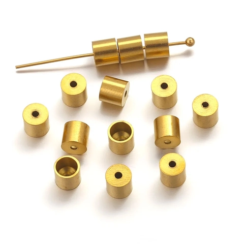 Stainless Steel Crimp Ends Tube Beads For Jewelry Making DIY Metal Finding End Caps Connectors For Necklaces Earrings