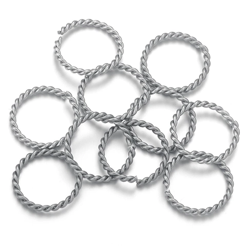 Stainless Steel Twisted Open Jump Rings Spiral Metal Connectors For DIY Jewelry Making Findings Handmade Craft Supplies