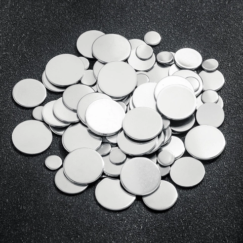 Stainless Steel Round Blank Disc Pendants No Hole Polished Circle Tags For DIY Stamping Engraving Jewelry Making Supplies