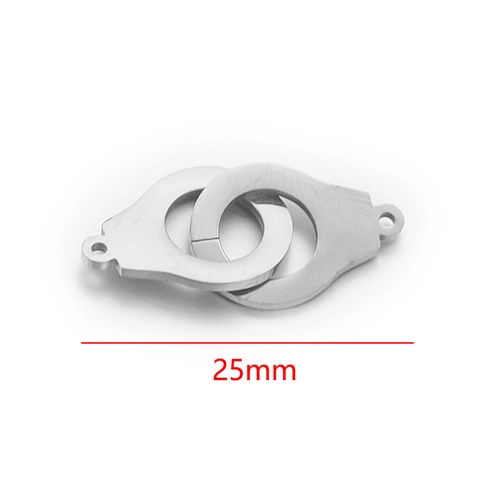 Stainless Steel Handcuff Shape DIY Jewelry Pendants Connectors For Necklace Bracelet Making Lacquered Steel Gold Findings