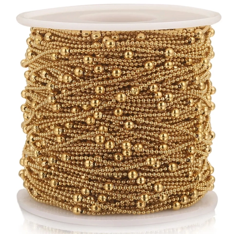 Stainless Steel Bead Chain For DIY Necklace Bracelet Making Metal Satellite Chain Jewelry Accessories Components Sold By Length