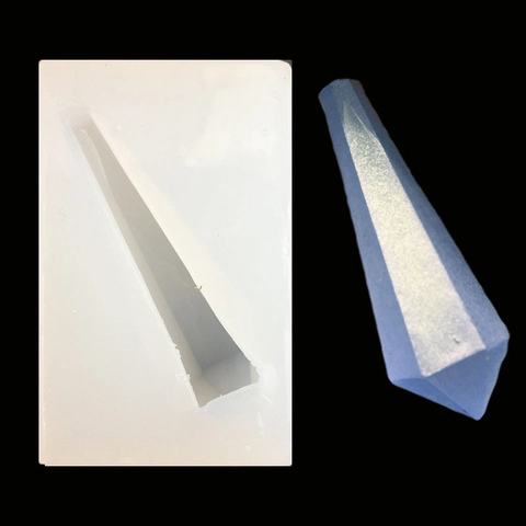 Molde de Silicona con Forma de Pilar de Cristal para Herramientas de Decoración de Pasteles de Fondant DIY Fundición de Resina Prisma