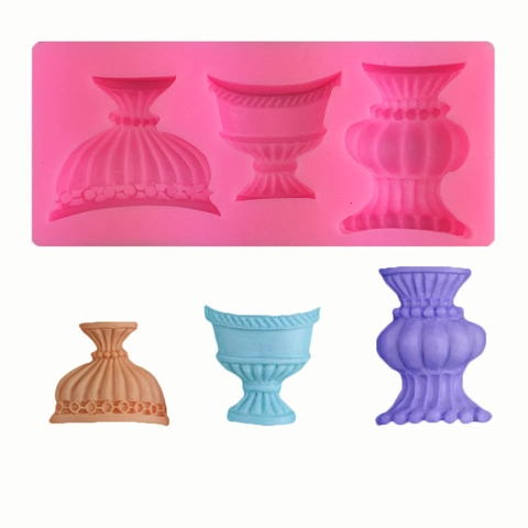 Europäische Vase Relief Form Silikonform Fondant Kuchen Dekoration Werkzeug Für Schokolade Zucker Handwerk Harz Ton Backen Werkzeuge