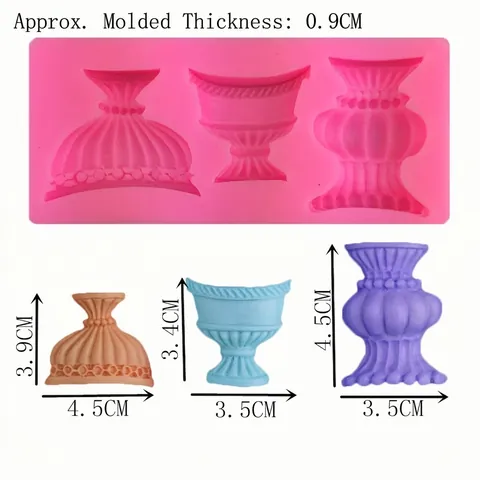 Europäische Vase Relief Form Silikonform Fondant Kuchen Dekoration Werkzeug Für Schokolade Zucker Handwerk Harz Ton Backen Werkzeuge