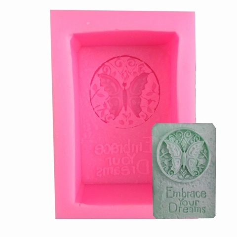 Vlinder Letter Siliconenvorm Handgemaakte Fondant Taartvorm Zeep Hars Klei Decoratie Tool Embrace Your Dreams DIY Ambacht Bakken