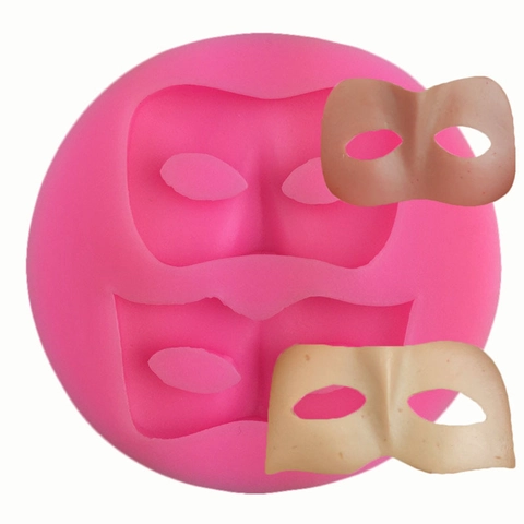 Maskenförmige Silikonform Für Fondant Tortendekoration Schokolade Seife Ton DIY Handgefertigtes Backwerkzeug Rosa Küchenzubehör