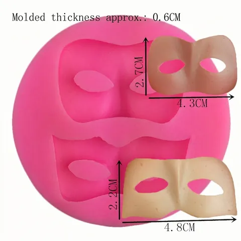 Maskenförmige Silikonform Für Fondant Tortendekoration Schokolade Seife Ton DIY Handgefertigtes Backwerkzeug Rosa Küchenzubehör