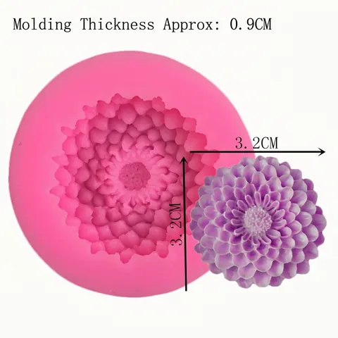 Molde de Silicona con Forma de Flor para Decoración de Pasteles de Fondant DIY Herramientas de Horneado Chocolate Caramelo Jabón