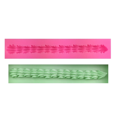 Molde de Decoración de Bordes de Pasteles de Fondant con Cadena de Conchas de Silicona DIY Tapete de Relieve de Encaje Rosa