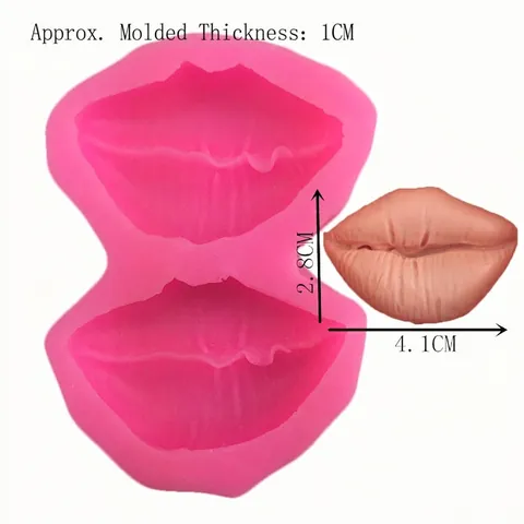 Lippen Silikonform Backform Pink Fondant Schokolade DIY Backwerkzeug Küchenhelfer Für Kuchendekoration Handwerk