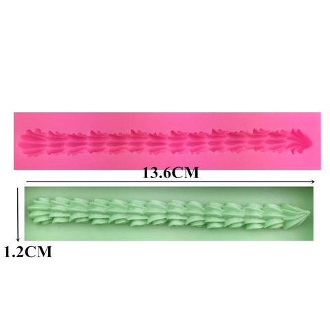 Molde de Decoración de Bordes de Pasteles de Fondant con Cadena de Conchas de Silicona DIY Tapete de Relieve de Encaje Rosa