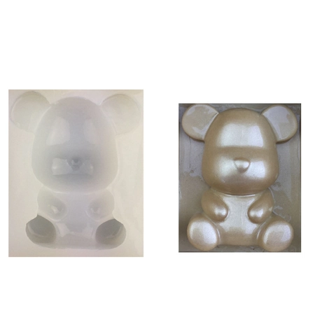 3D Mini Cute Bear Silicone Mold DIY Handmade Resin Epoxy Crafting Tool For Fondant Chocolate Cake Topper Decoration Soap Candle Making