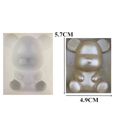 3D Mini Cute Bear Silicone Mold DIY Handmade Resin Epoxy Crafting Tool For Fondant Chocolate Cake Topper Decoration Soap Candle Making