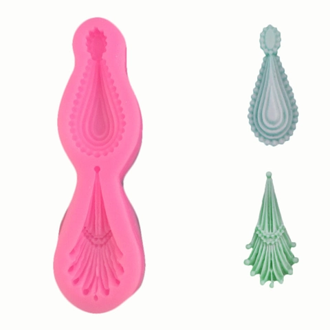 Stampo in Silicone per Ciondolo in Pietre Preziose per Fondente Cioccolato Fai da Te Strumenti per Decorazione Torte Goccia Nappina
