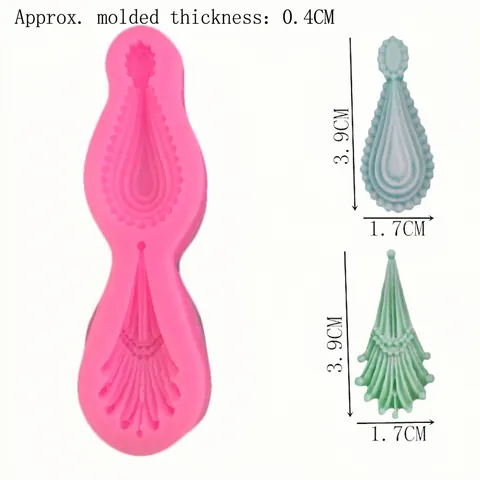 Stampo in Silicone per Ciondolo in Pietre Preziose per Fondente Cioccolato Fai da Te Strumenti per Decorazione Torte Goccia Nappina