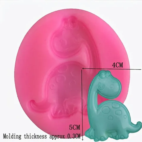 Cartoon Dinosaurier Silikonform Für Fondant Tortendekoration Rosa Süßes Tier DIY Handgemachtes Handwerk Backwerkzeug