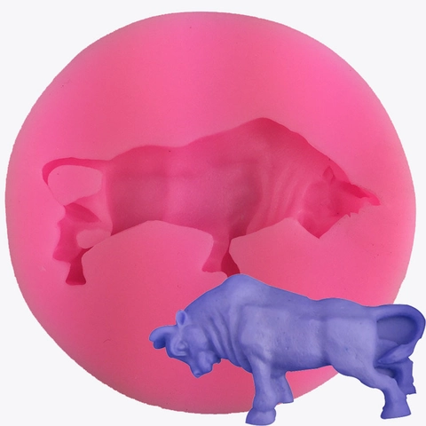 Bullenform Silikonform Für Fondant Kuchen Schokolade Handgemachte Seife Harz Handwerk DIY Backen Deko Werkzeug Rosa