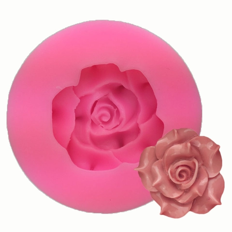 Roos Bloem Vorm Siliconen Vorm Voor DIY Bakken Fondant Taart Decoratie Chocolade Handgemaakte Zeep Snoep Gereedschap Roze