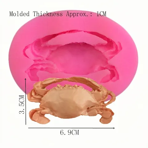 Crab Shaped Silicone Fondant Cake Mold DIY Chocolate Baking Tool Realistic Marine Crab Resin Clay Soap Mold Kitchen Baking Accessory